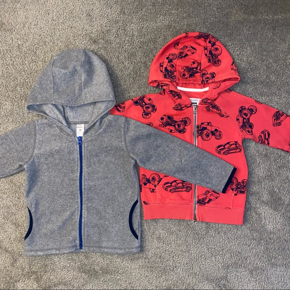 Carter’s: Boy’s Zip-Up Sweatshirts (size: 4T)